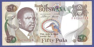 Gem Uncirculated 50 Pula 1997 Banknote From Botswana