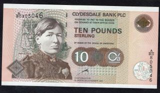 10 Pounds From Scotland 1998 Unc
