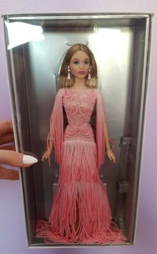 Platinum Blush Fringed Gown Barbie Nrfb