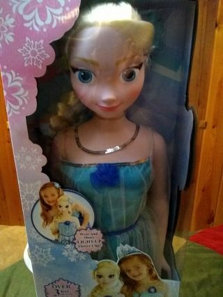 Disney Frozen Elsa My - Size 38” Doll w/ Light - up Flower Clip (2014 Version) 2