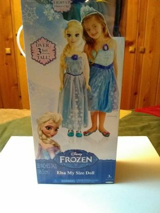 Disney Frozen Elsa My - Size 38” Doll w/ Light - up Flower Clip (2014 Version) 3
