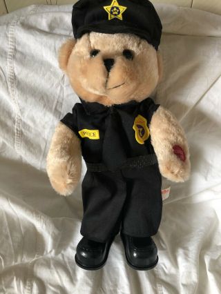 Chantilly Lane 14 " Police Officer Plush Bear Sings " Bad Boys "