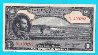 Ethiopia.  1 Dollar 1945.