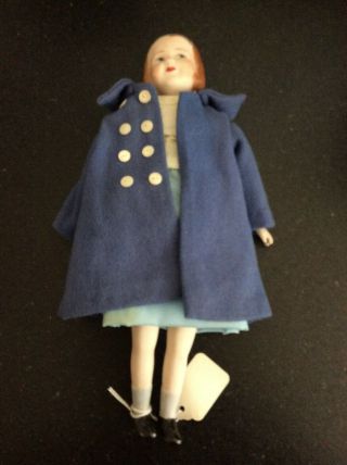 Vintage 11 Inch Bisque Doll With Cloth Body - Tagged Caroline Kennedy - (10)