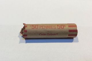 Roll Of 50 Unsearched Indian Head Cents Pennies