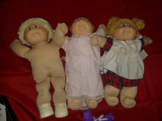 Cabbage Patch Kid Dolls Set Of 3 - Boy,  Girl,  Premie