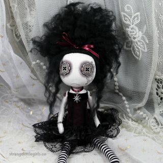 Gothic Cloth Art Doll By Strange Little Girls - Adalee Midwinter