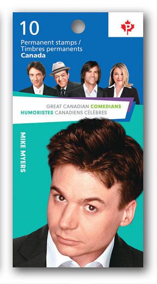 Canada 2014 Mike Myers Booklet 10 P Stamps Great Canadian Comedians Actor