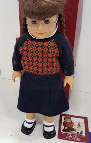 Pleasant Company American Girl Molly Mcintire 18 " Historical Doll Retired,  Box
