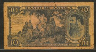 Angola 10 Angolars Law Of 14 - 8 - 1946 P78 Vg Padre Barrosa,  Children /treaty Scene