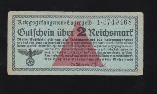 Germany - - - - 2 Reichsmark 1939 - 44 - - - - Ww2 - - - Pow Camp - - - - - R
