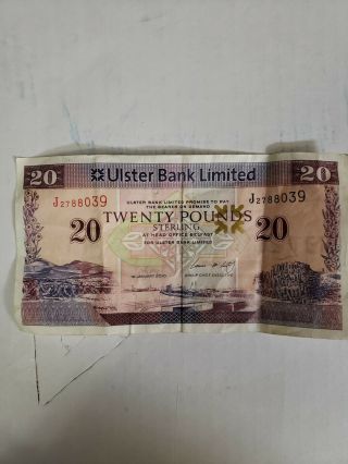 Northern Ireland 20 Pounds 2010 Ulster Bank Unc Rare Money Irish Bank Note