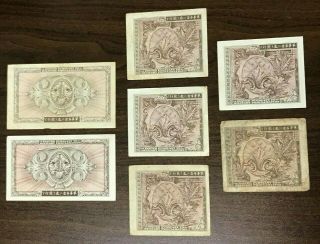 WWII Japanese Allied Military Currency Note 5 10 Yen 50 Sen B Japan AMC Banknote 2