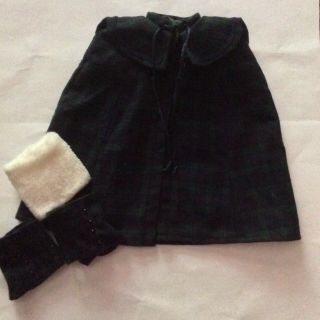 PLEASANT COMPANY American Girl Samantha PLAID CAPE & GAITERS,  1990 Winter Outfit 2