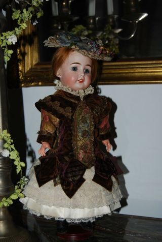 Vintage Doll Dress And Hat For Antique Doll 19 "