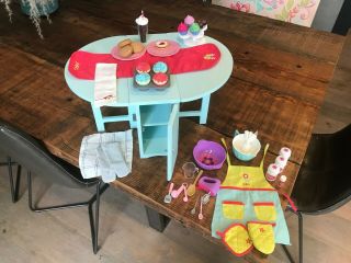American Girl Doll Baking Sweet Treats Table Set