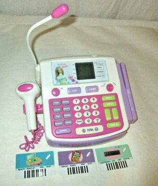 1999 Mattel Shop With Me Barbie Electronic Talking Cash Register