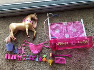 Complete Barbie Shower And Show Horse Playset