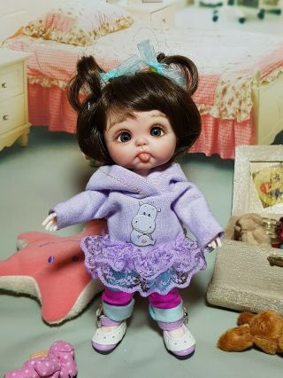 Ooak Art Doll,  Baby - Girl 6,  5 Inch Bjd Obitsu Doll 1/8 Bjd By Svetlana