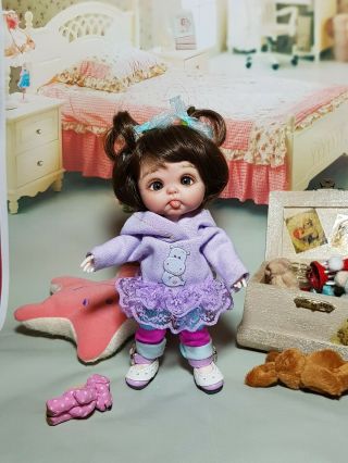 OOAK art doll,  Baby - Girl 6,  5 inch bjd Obitsu doll 1/8 BJD by Svetlana 2