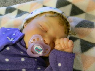 Reborn Baby Girl Doll With Rooted Hair Realborn June Sleeping Realistic Newborn