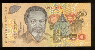 Banknote Papua Guinea 1989 50 Kina Specimen №715 Unc -