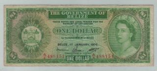 Belize 1 Dollar 1976 Pick 33c