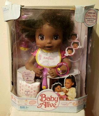 Baby Alive African American 16 " Girl Doll Soft Face Mouth Moves 2006 Toy Rare