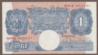 1940/48 Great Britian 1 Pound Note Unc