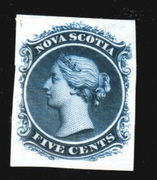Nova Scotia 10 - 5cent Queen Victoria - Proof On Thin Paper