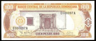 Dominican Republic P156a Banco Central De La Rep Dom 100 Pesos 1997 Unc 000097