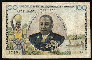 100 Francs From Equatorial African States 1961 M3