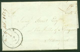 Canada - York (toronto Today) 1829 Pre - Stamp Folded Letter To Niagara Falls.  (61)