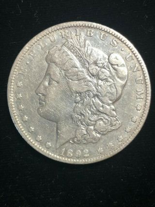 1892 Morgan Silver S$1 Dollar Coin Very Fine Ungraded Philadelphia