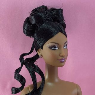 Barbie Goddess Face Black Fancy Updo Hair Aa African American Shani Tnt Doll