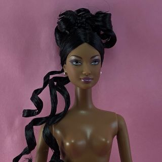 Barbie Goddess Face Black Fancy Updo Hair AA African American Shani TNT Doll 3