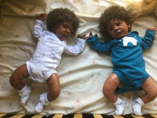 Claire Taylor Dolls Dewayne Aleep And Awake Aa Ethnic Painted In My Spare Time