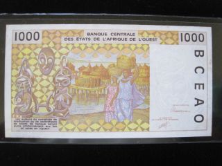 WEST AFRICAN STATES MALI 1000 FRANCS 1991 P411 68 CURRENCY BANKNOTE MONEY 2