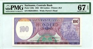 Suriname 100 Gulden 1985 Central Bank Pick 128 B Lucky Money Value $67
