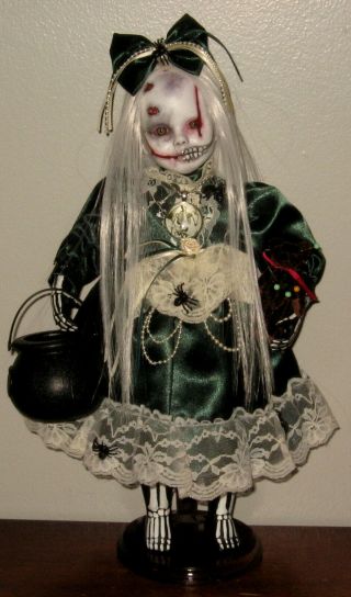 Creepy Horror Scary Ooak Zombie Skeleton Doll 