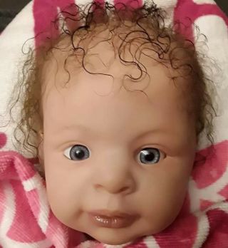 Reborn Baby Doll Jaylan By Laura Tuzio Ross Bi Racial Rooted Hair Le 99/1200