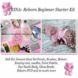 Reborn Kit To Make Your Own Baby Doll Rina,  W/ Supplies,  Dvd,  Paints,  Kit,  Eyes