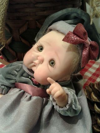 Ooak Polymer Clay Christmas Baby Doll
