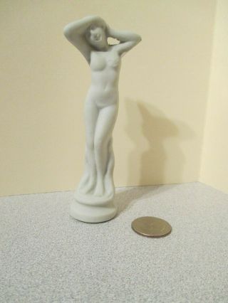 Antique Miniature Bisque Nude Statue For Your Doll House Art Gallery Or Garden