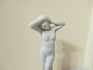 Antique miniature bisque nude statue for your doll house art gallery or garden 2