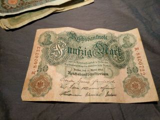 Over 80 Vintage German Reichsbanknote 1908 - 1922 2