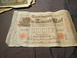 Over 80 Vintage German Reichsbanknote 1908 - 1922 3