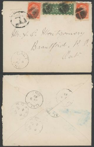 Canada 1893 - Registered Cover To Brantford 28403/8