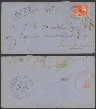 Canada 1863 - Cover To Montreal 28403/9