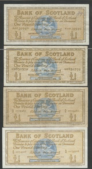 F23 Scotland 4 Dif.  Date Varieties For P102 Pounds